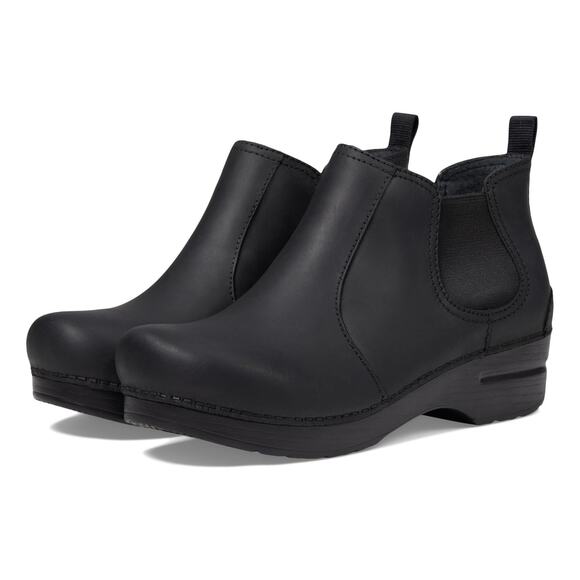 Dansko Womens Frankie Bootie EU Size 36 US 5.5-6 Black Leather Ankle Slip On NIB - Picture 1 of 14